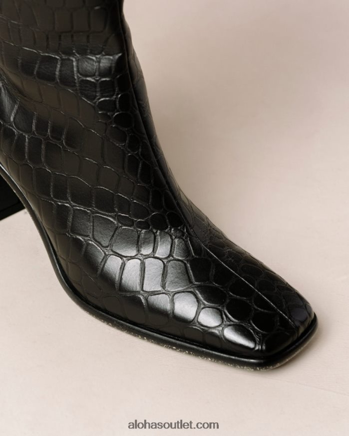 mulheres east apple alli - bota preta de couro vegano Alohas 4P88ZX57 maçã alli preta