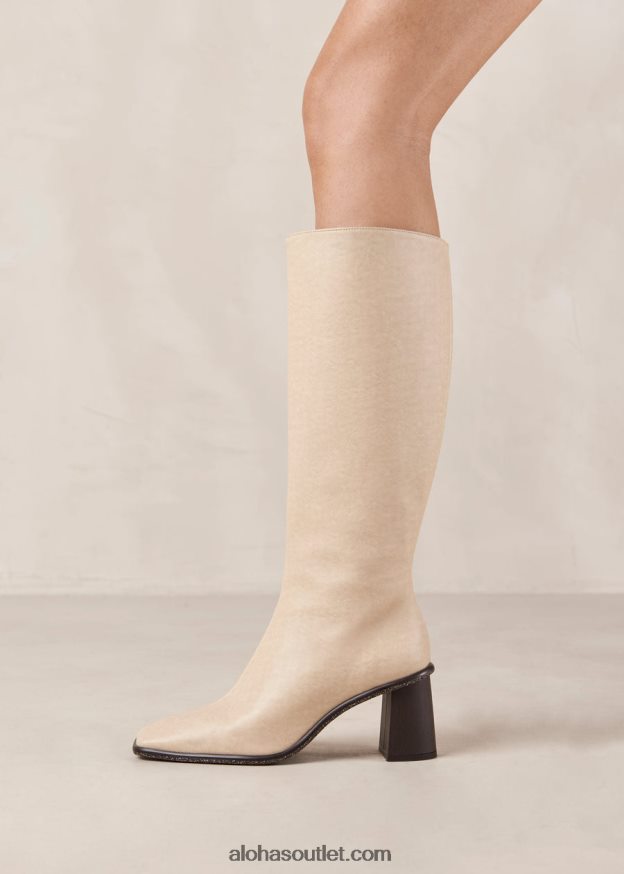 mulheres east - botas de couro vegan bege Alohas 4P88ZX46 pedra bege