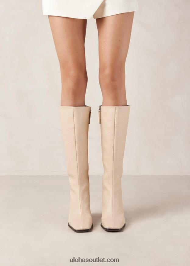 mulheres east - botas de couro vegan bege Alohas 4P88ZX46 pedra bege