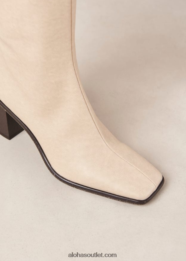mulheres east - botas de couro vegan bege Alohas 4P88ZX46 pedra bege