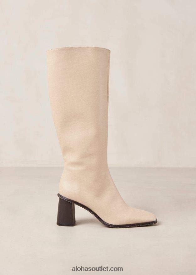 mulheres east - botas de couro vegan bege Alohas 4P88ZX46 pedra bege