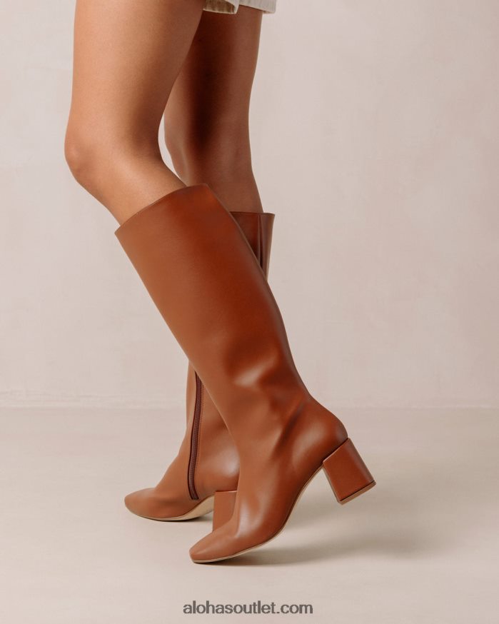 mulheres giz - bota marrom de couro vegano Alohas 4P88ZX108 pão de gengibre
