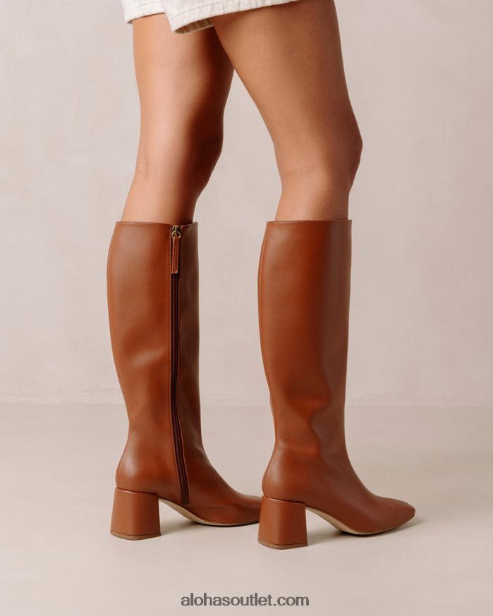 mulheres giz - bota marrom de couro vegano Alohas 4P88ZX108 pão de gengibre