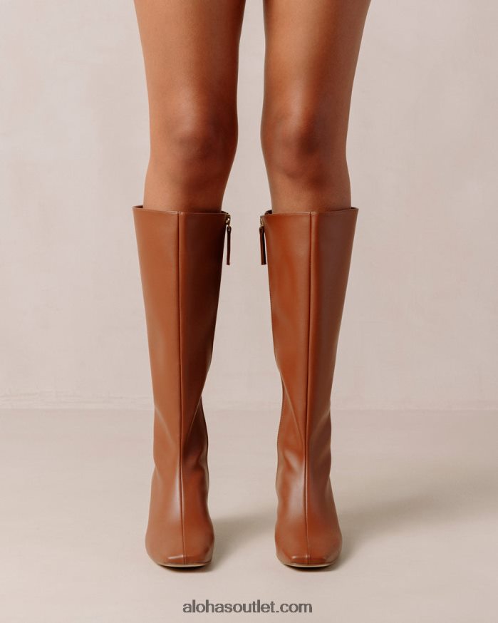 mulheres giz - bota marrom de couro vegano Alohas 4P88ZX108 pão de gengibre