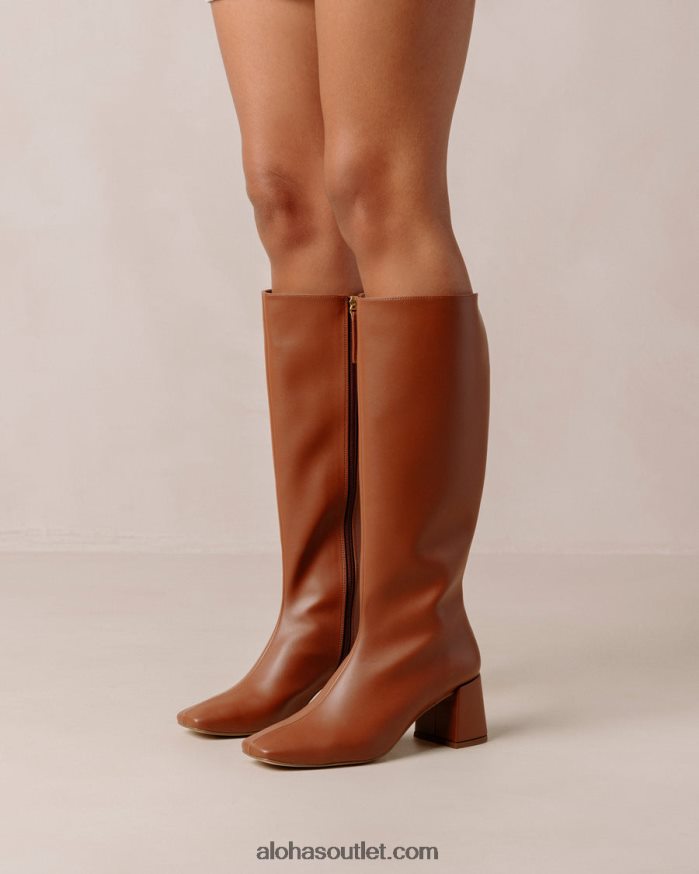 mulheres giz - bota marrom de couro vegano Alohas 4P88ZX108 pão de gengibre