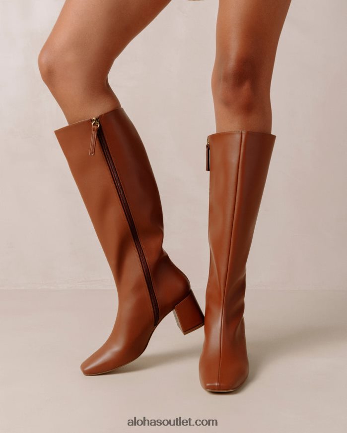 mulheres giz - bota marrom de couro vegano Alohas 4P88ZX108 pão de gengibre
