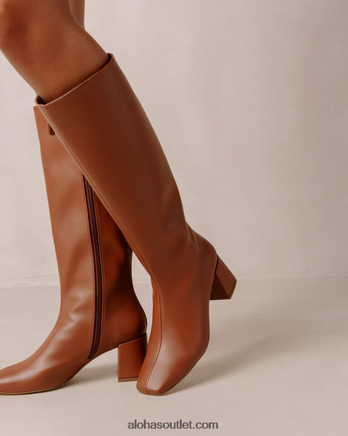 mulheres giz - bota marrom de couro vegano Alohas 4P88ZX108 pão de gengibre