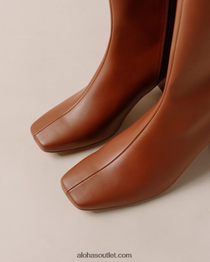 mulheres giz - bota marrom de couro vegano Alohas 4P88ZX108 pão de gengibre