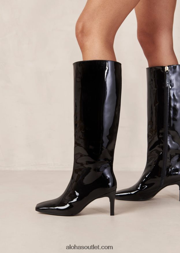 mulheres isobel onix - bota preta de verniz Alohas 4P88ZX273 ônix preto