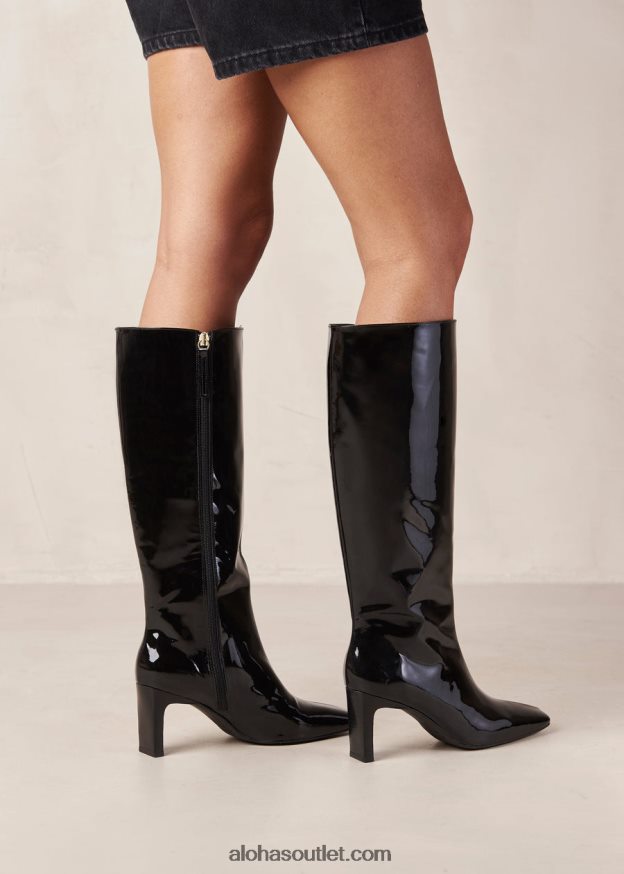 mulheres isobel onix - bota preta de verniz Alohas 4P88ZX273 ônix preto