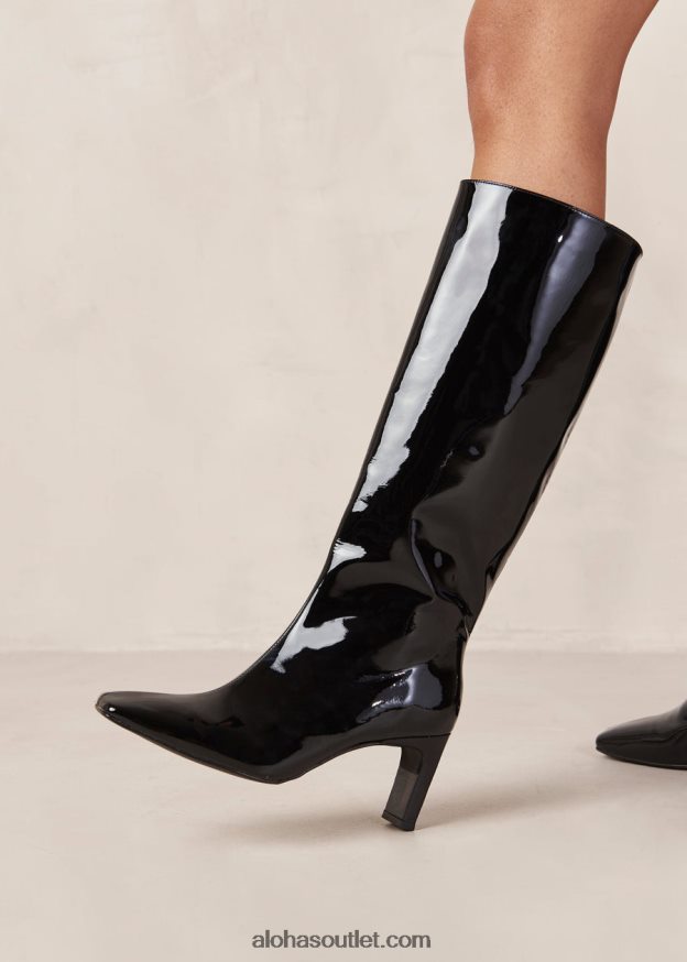mulheres isobel onix - bota preta de verniz Alohas 4P88ZX273 ônix preto