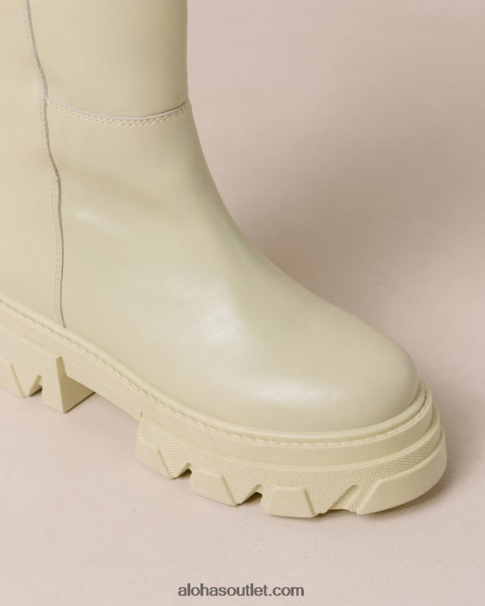 mulheres katiuska - bota de couro verde claro Alohas 4P88ZX102 aipo verde