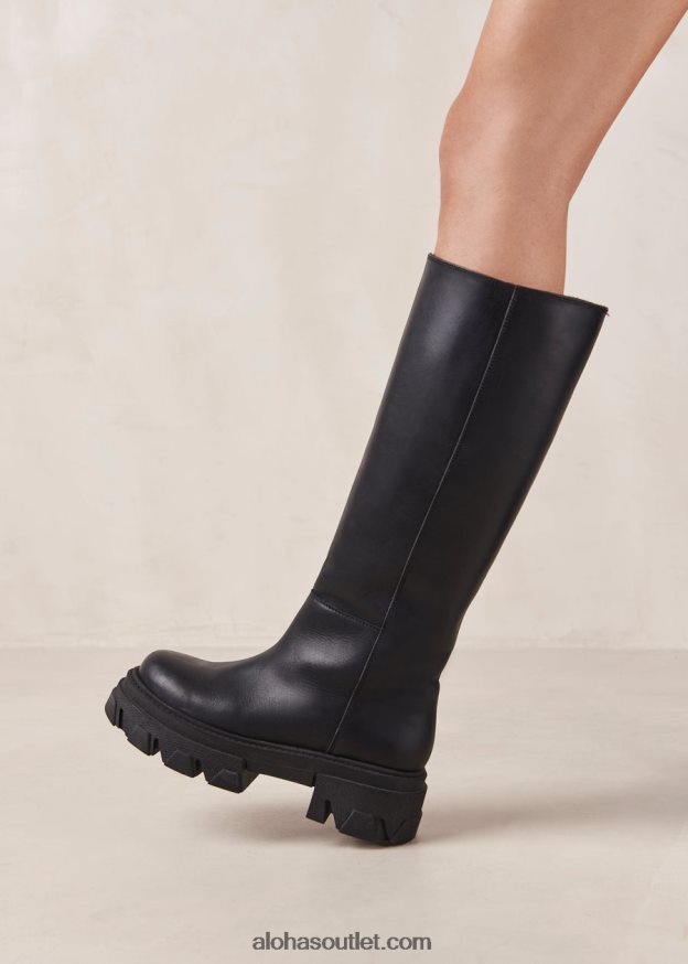 mulheres katiuska - botas pretas de couro Alohas 4P88ZX97 preto