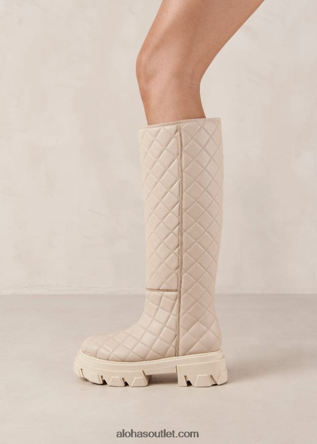 mulheres katiuska goal digger - bota branca de couro Alohas 4P88ZX98 goleiro marfim/marfim acolchoado