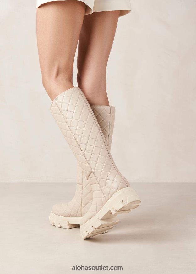 mulheres katiuska goal digger - bota branca de couro Alohas 4P88ZX98 goleiro marfim/marfim acolchoado