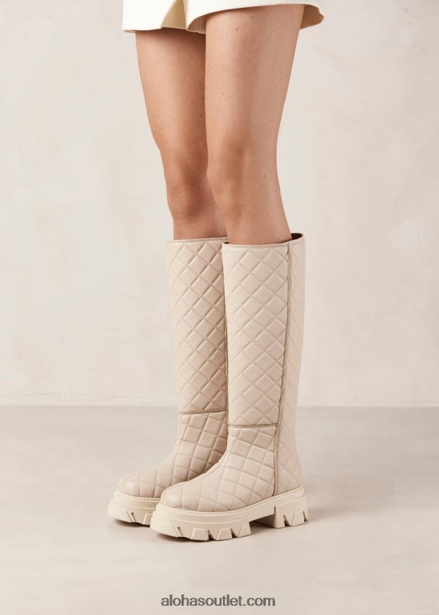 mulheres katiuska goal digger - bota branca de couro Alohas 4P88ZX98 goleiro marfim/marfim acolchoado