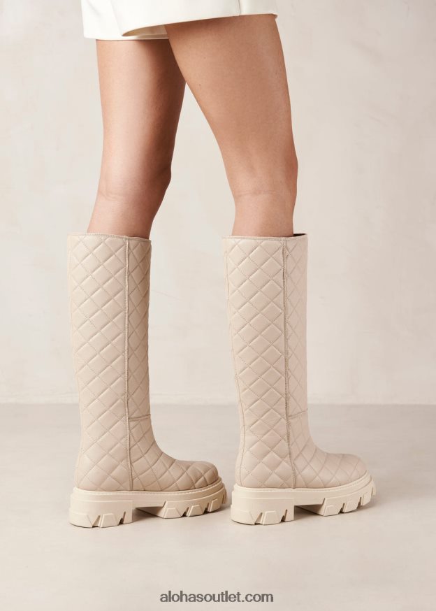 mulheres katiuska goal digger - bota branca de couro Alohas 4P88ZX98 goleiro marfim/marfim acolchoado