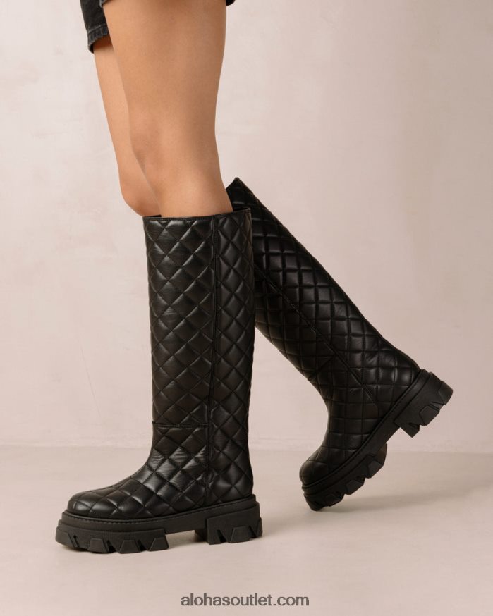 mulheres katiuska goal digger - bota preta de couro Alohas 4P88ZX100 escavador de gol preto