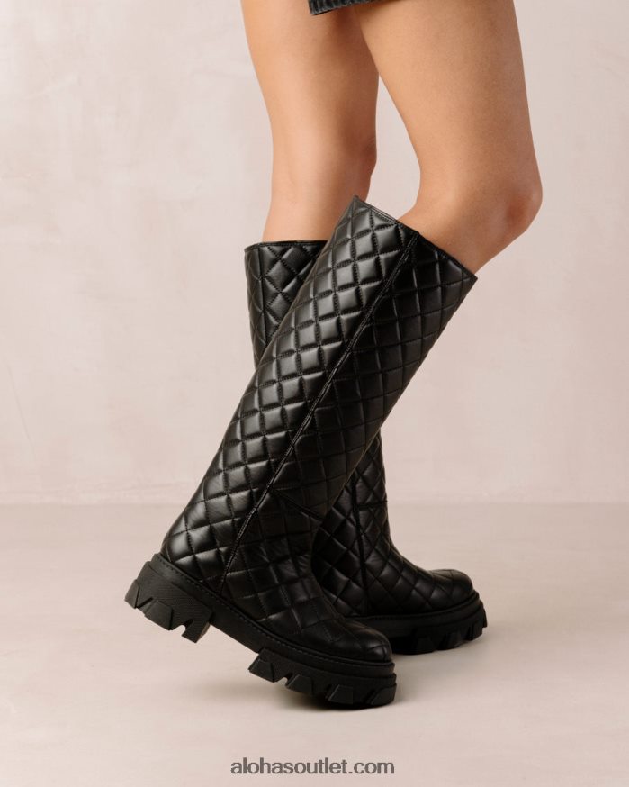 mulheres katiuska goal digger - bota preta de couro Alohas 4P88ZX100 escavador de gol preto