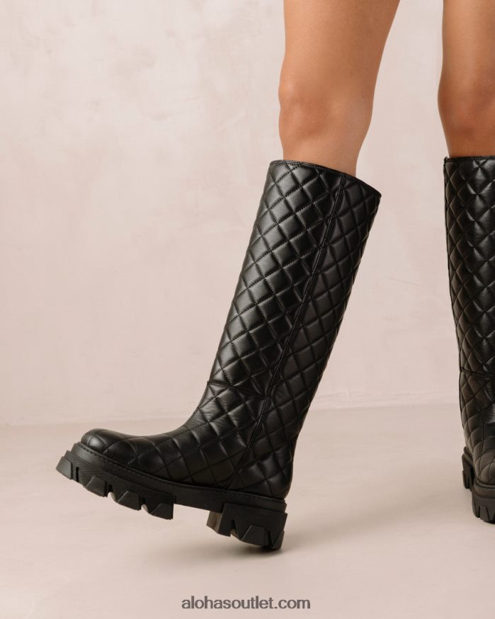 mulheres katiuska goal digger - bota preta de couro Alohas 4P88ZX100 escavador de gol preto