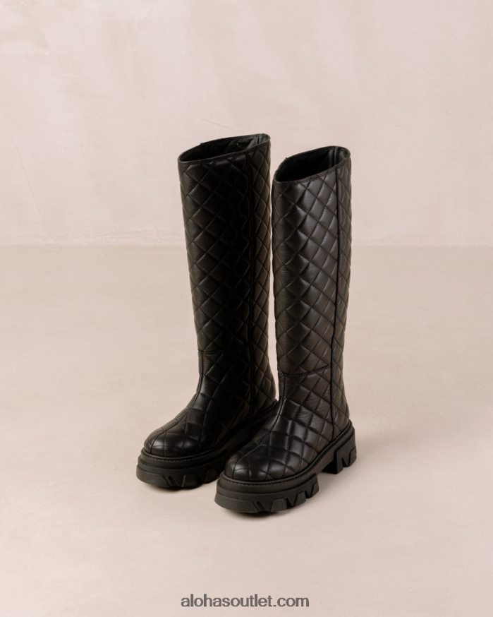 mulheres katiuska goal digger - bota preta de couro Alohas 4P88ZX100 escavador de gol preto