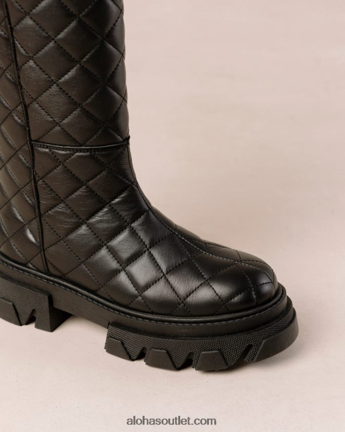 mulheres katiuska goal digger - bota preta de couro Alohas 4P88ZX100 escavador de gol preto