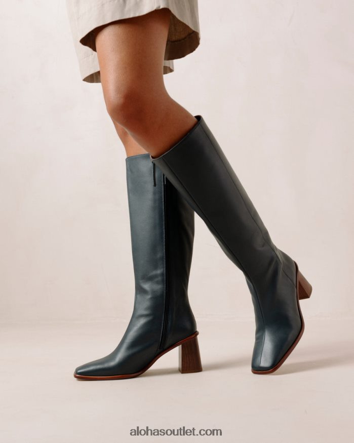 mulheres leste - botas de couro azul Alohas 4P88ZX45 azul lazúli
