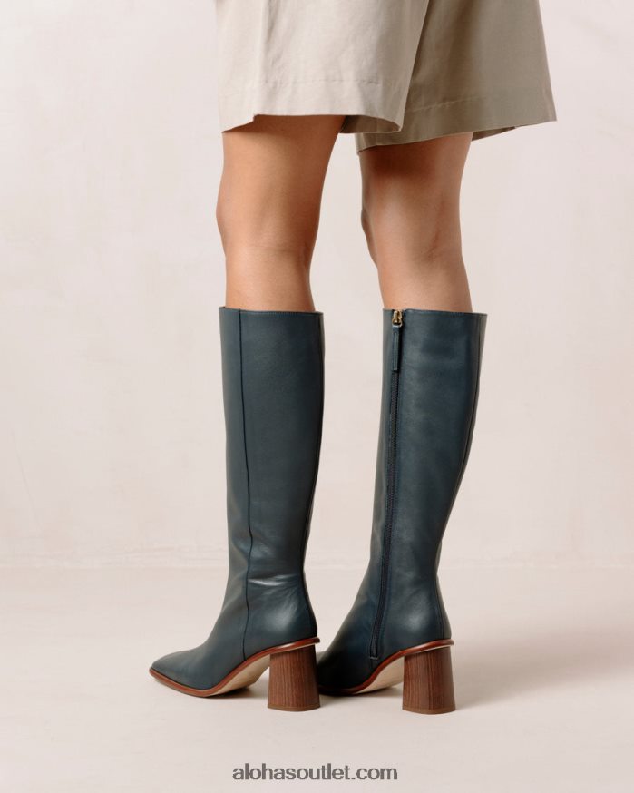 mulheres leste - botas de couro azul Alohas 4P88ZX45 azul lazúli