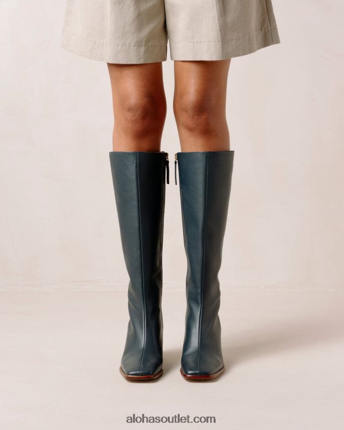 mulheres leste - botas de couro azul Alohas 4P88ZX45 azul lazúli
