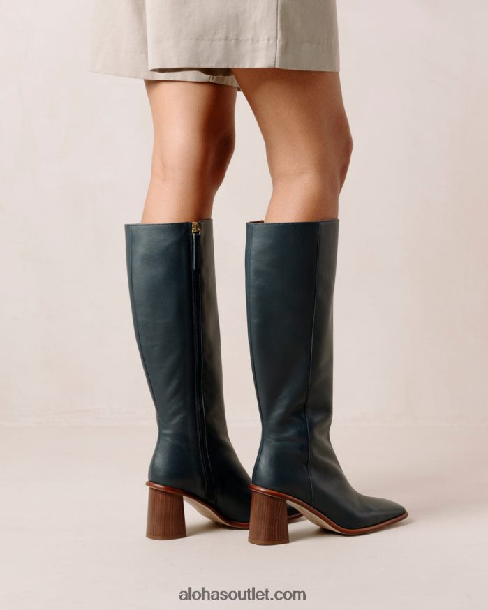 mulheres leste - botas de couro azul Alohas 4P88ZX45 azul lazúli