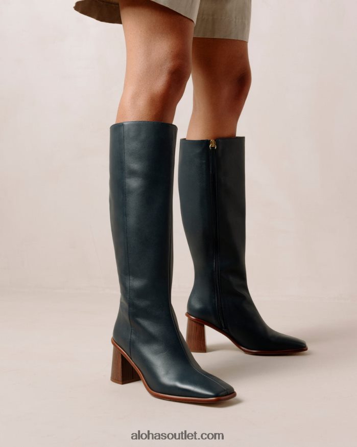 mulheres leste - botas de couro azul Alohas 4P88ZX45 azul lazúli