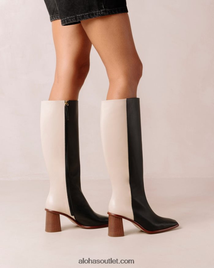 mulheres leste - botas pretas e brancas Alohas 4P88ZX37 creme preto