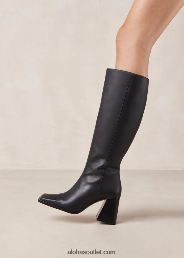 mulheres norte - botas de couro preto Alohas 4P88ZX477 preto