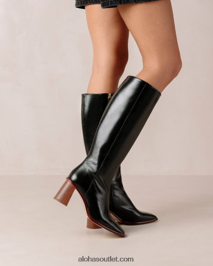 mulheres oriente - botas pretas de couro Alohas 4P88ZX52 preto