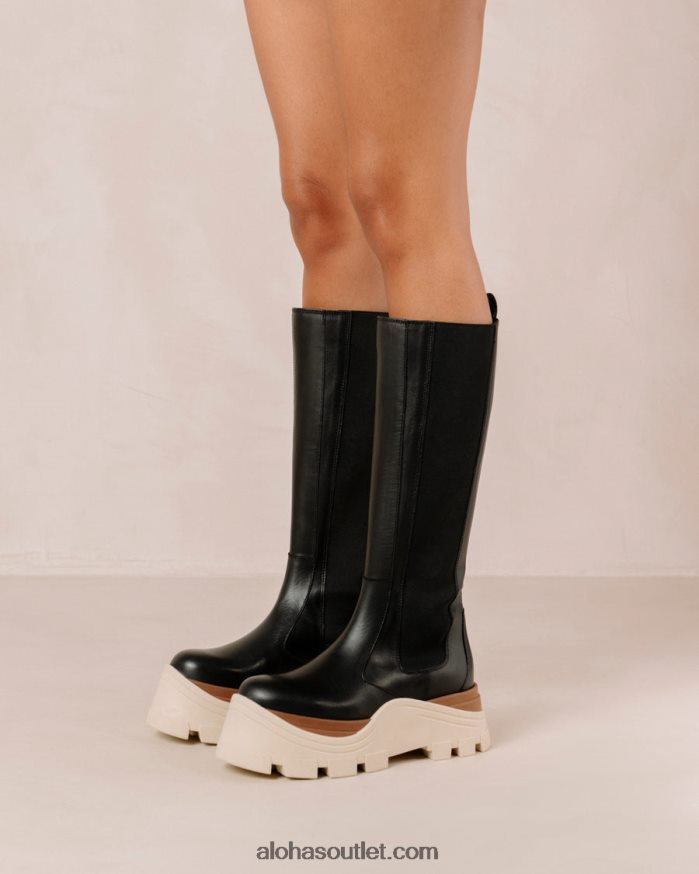 mulheres roxie marcona - bota preta de couro Alohas 4P88ZX551 marcona preta