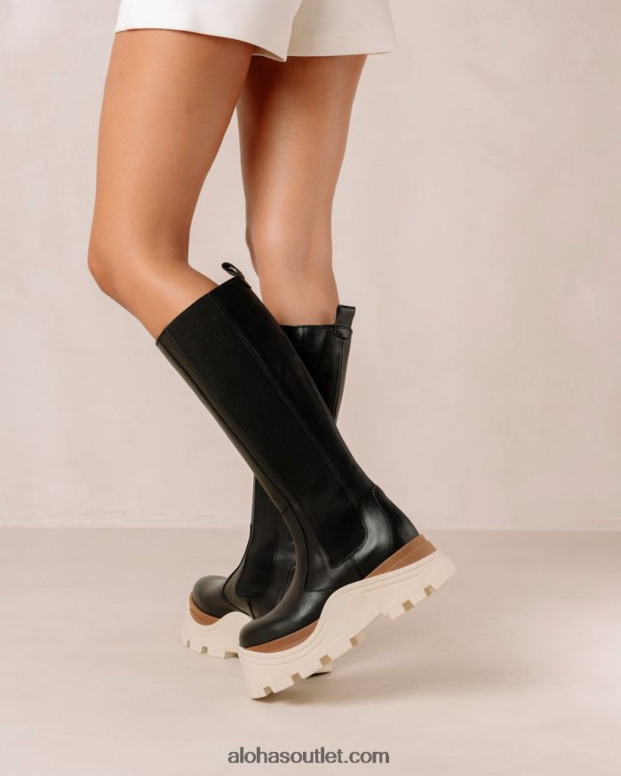 mulheres roxie marcona - bota preta de couro Alohas 4P88ZX551 marcona preta