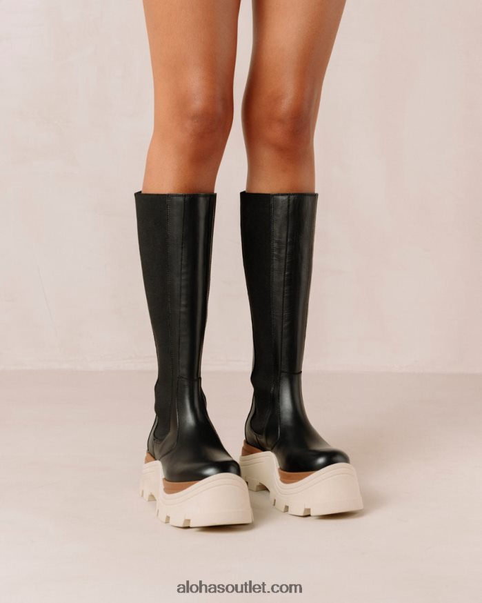 mulheres roxie marcona - bota preta de couro Alohas 4P88ZX551 marcona preta