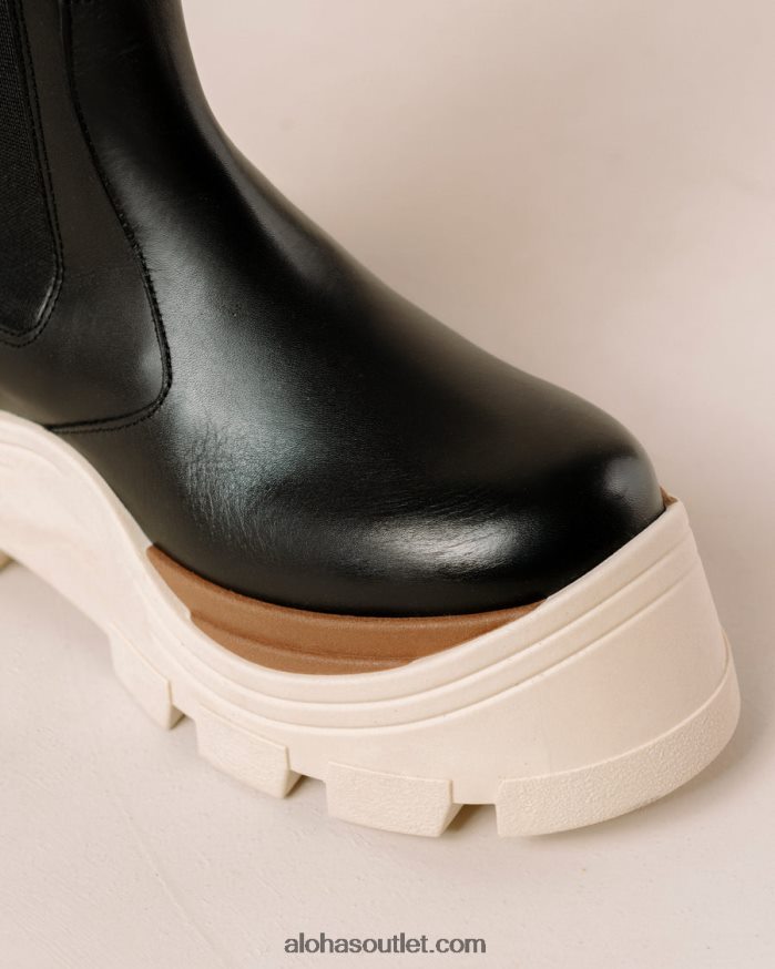 mulheres roxie marcona - bota preta de couro Alohas 4P88ZX551 marcona preta