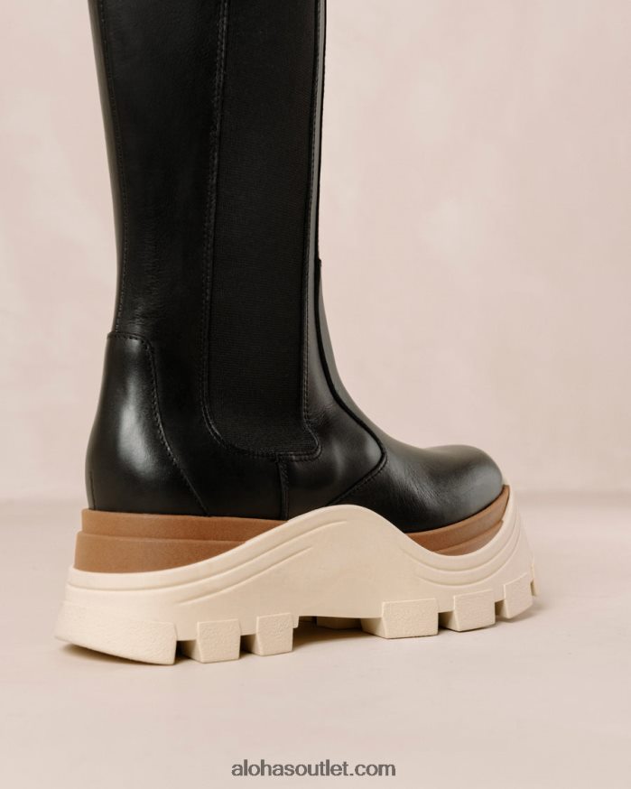 mulheres roxie marcona - bota preta de couro Alohas 4P88ZX551 marcona preta