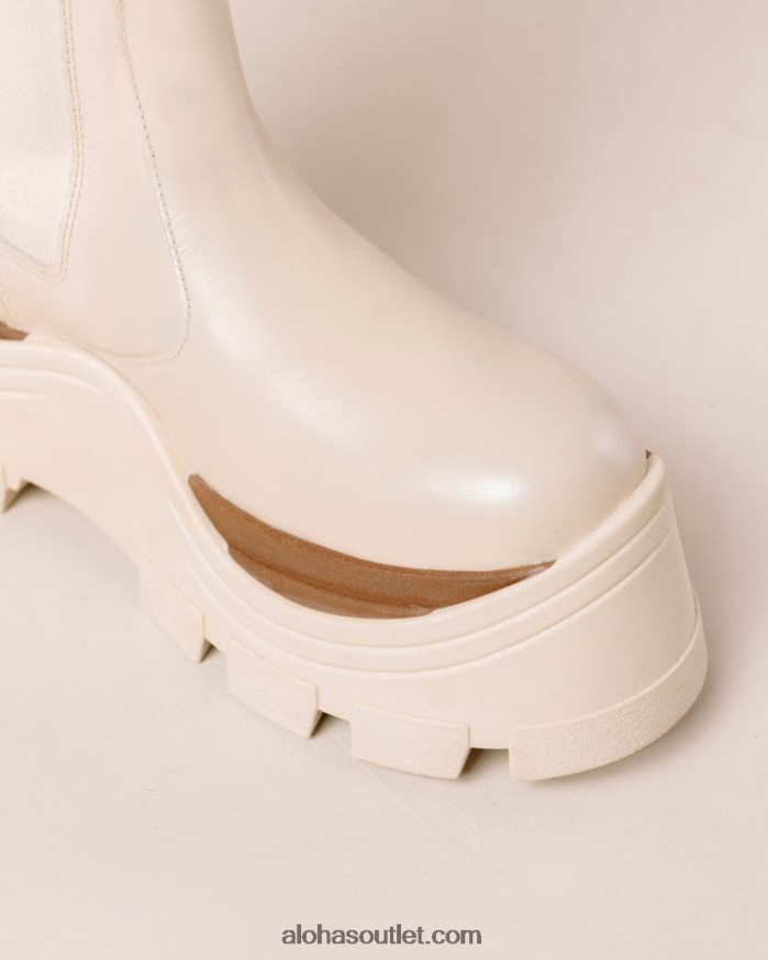mulheres roxie marcona - botas de couro branco Alohas 4P88ZX550 creme marcona