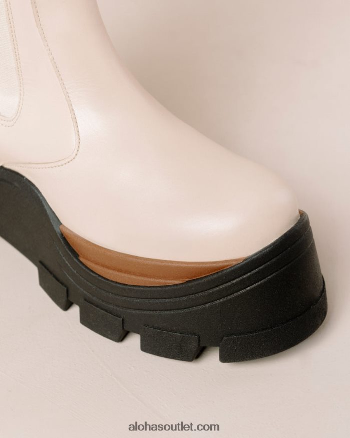 mulheres roxie nutty - bota branca de couro Alohas 4P88ZX552 creme de nozes