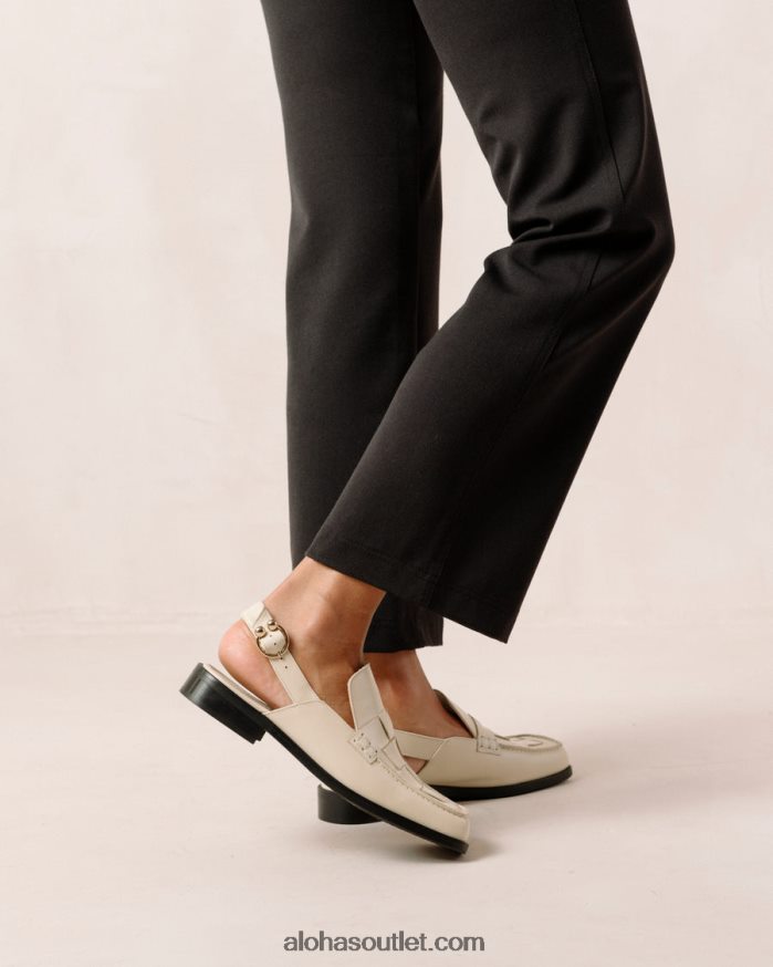 mulheres abe trançado - mocassins de couro branco Alohas 4P88ZX308 creme
