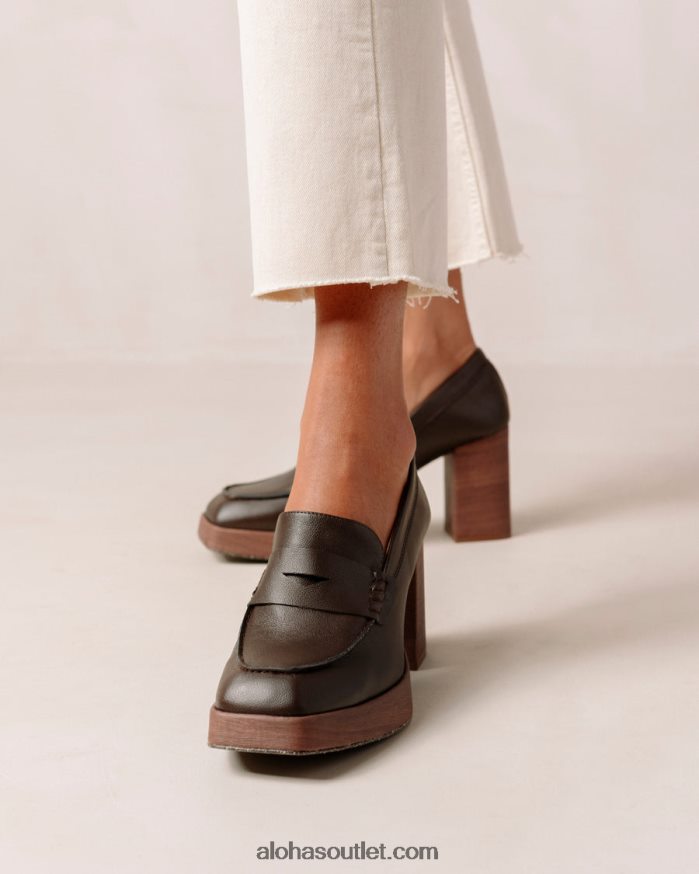 mulheres busy - mocassim marrom de couro vegano Alohas 4P88ZX390 milho café marrom