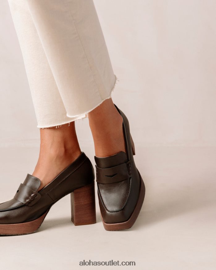 mulheres busy - mocassim marrom de couro vegano Alohas 4P88ZX390 milho café marrom