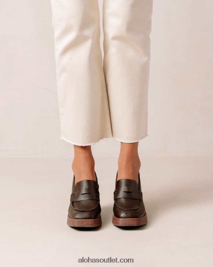 mulheres busy - mocassim marrom de couro vegano Alohas 4P88ZX390 milho café marrom