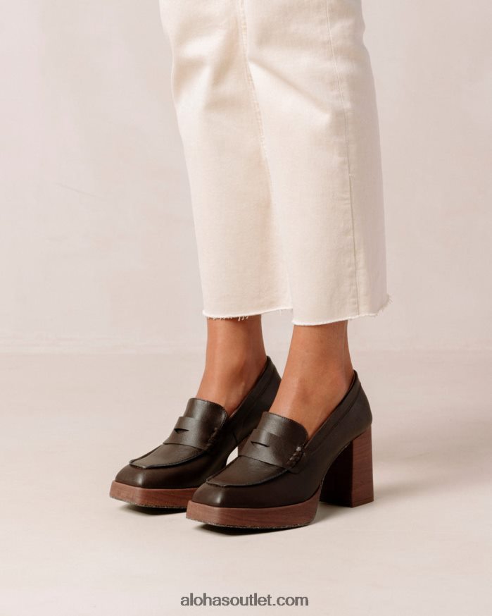 mulheres busy - mocassim marrom de couro vegano Alohas 4P88ZX390 milho café marrom
