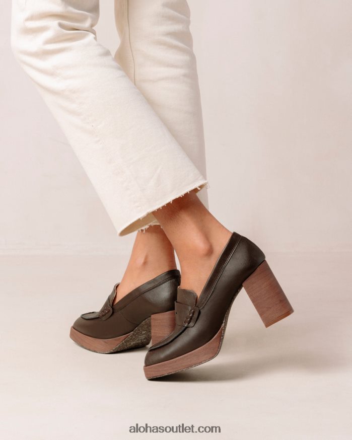 mulheres busy - mocassim marrom de couro vegano Alohas 4P88ZX390 milho café marrom