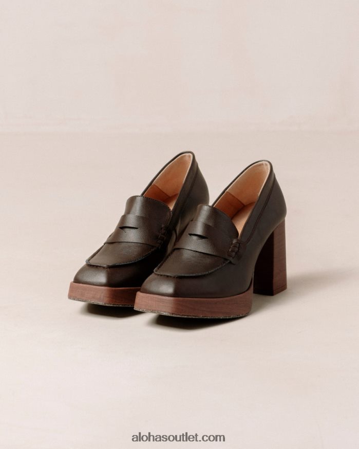 mulheres busy - mocassim marrom de couro vegano Alohas 4P88ZX390 milho café marrom