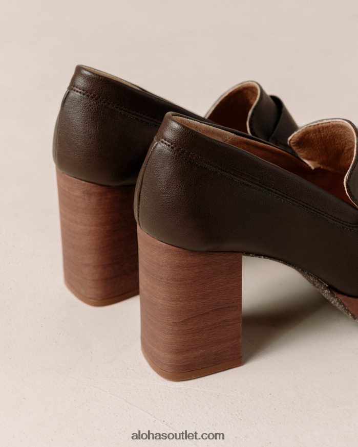 mulheres busy - mocassim marrom de couro vegano Alohas 4P88ZX390 milho café marrom