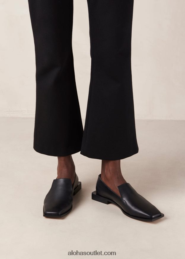 mulheres kaizen - mocassim de couro preto Alohas 4P88ZX483 preto
